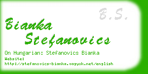 bianka stefanovics business card
